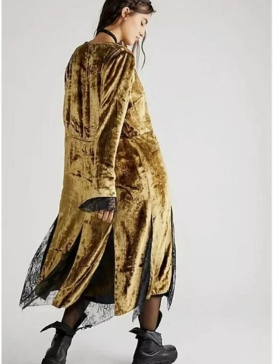 Free People Raveena Duster Golden Combo size Large NWT - Picture 1 of 14